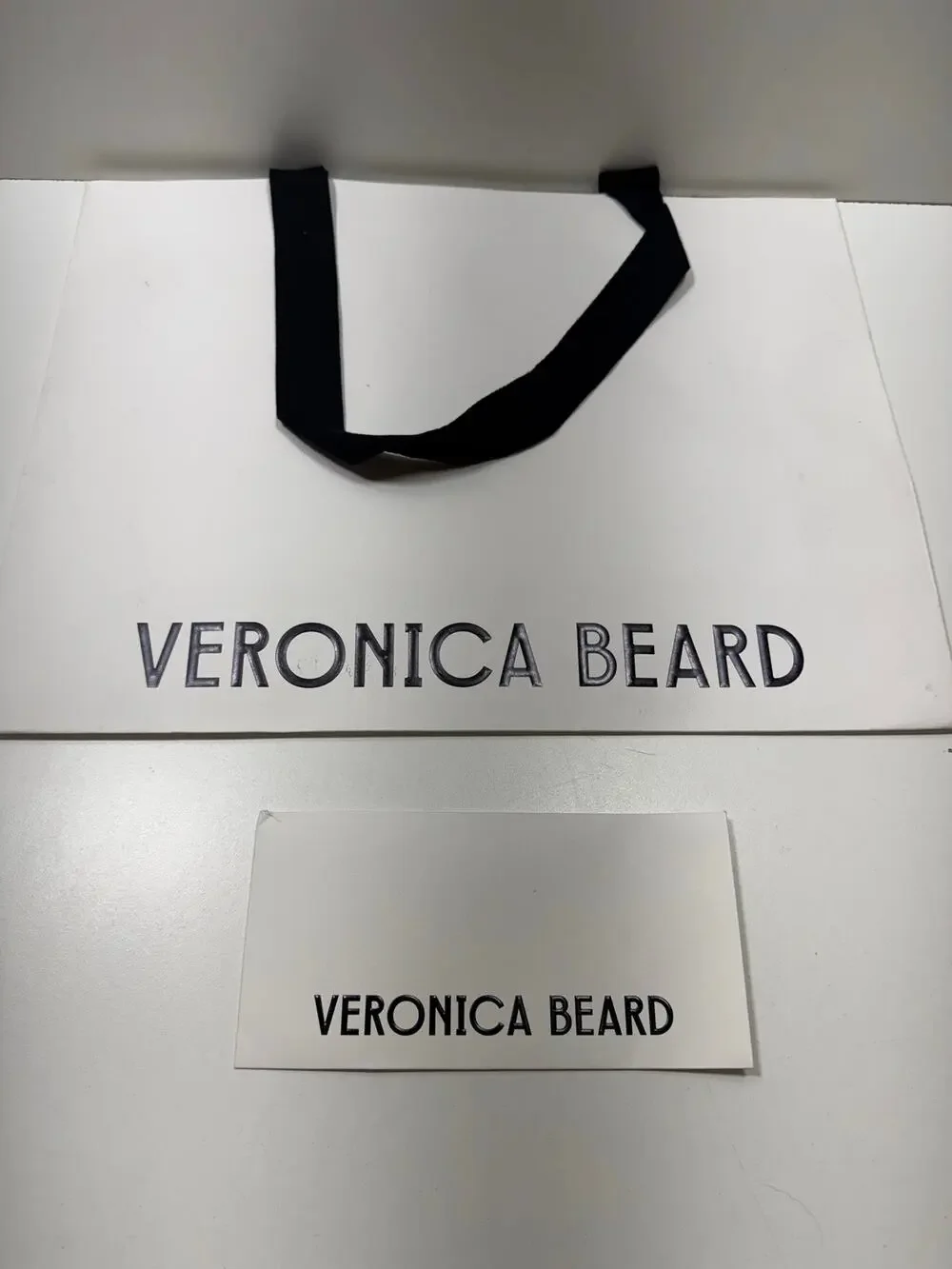 Authentic Veronica Beard Store Tote Gift Shopping Paper Bag Empty